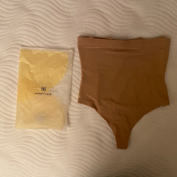 NEW NEVER WORN Honeylove Superpower Thong, Sand, XL - Picture 3 of 6